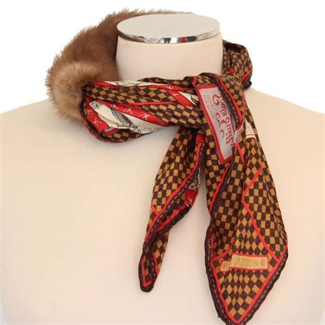 louis vuitton fur scarf|Louis Vuitton scarf on sale.